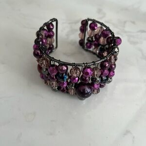 Cookie Lee Multicolor Beaded cuff Bracelet